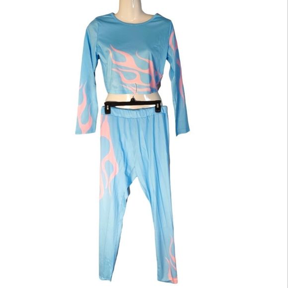 Dolls Kill Pants - Dolls Kill Turn it Up Flare Print Leggings Set